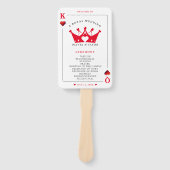 King & Queen of Hearts Poker Card Hochzeitsprogram Fächer (Vorderseite)