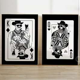King & Queen of Hearts Wall Art Set