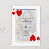 King Queen Play Card Einladung (Vorne/Hinten)