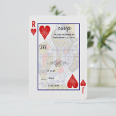King Queen Play Card UAWG RSVP Karte (Stehend Vorderseite)