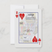 King Queen Play Card UAWG RSVP Karte (Vorderseite)