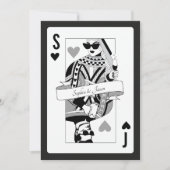 King Queen Playing Card Invitation Einladung (Vorderseite)