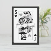 King Queen Playing Card Invitation Einladung (Stehend Vorderseite)