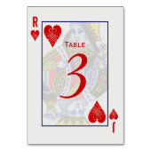 King Queen Playing Card Table Cards Tischnummer (Vorderseite)