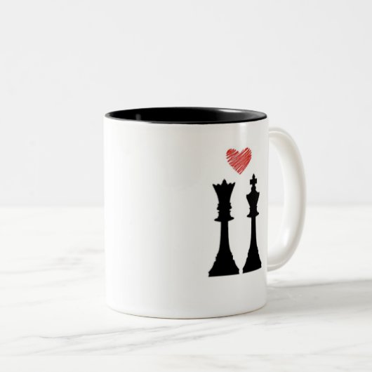 King & Queen Schach Tasse (VorderseiteRechts)