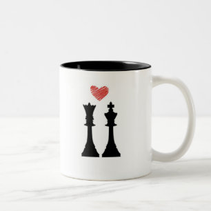 King & Queen Schach Tasse