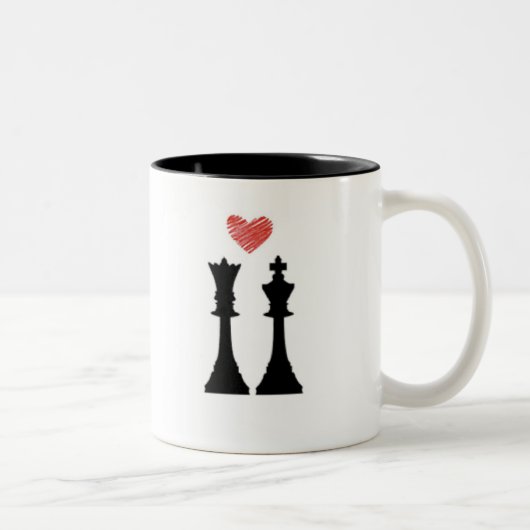 King & Queen Schach Tasse (Rechts)