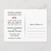 King & Queen Spielkarten Save the Date PostCard Ankündigungspostkarte (Rückseite)