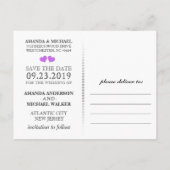 King & Queen Spielkarten Save the Date PostCard Ankündigungspostkarte (Rückseite)