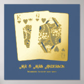 King Queen spielt Karten neu Jubiläumsgeschenk Foliendrucke (Vorderseite)