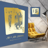 King Queen spielt Karten neu Jubiläumsgeschenk Foliendrucke