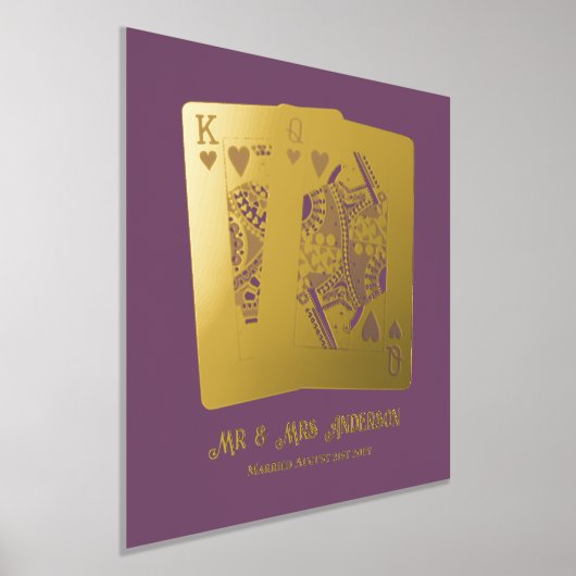 King Queen spielt Karten neu Jubiläumsgeschenk Foliendrucke (Ablage )