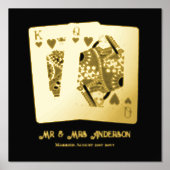 King Queen spielt Karten neu Jubiläumsgeschenk Foliendrucke (Vorderseite)