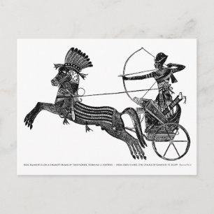 King Ramesses II Vintag ägyptische Kunstkarte! Postkarte