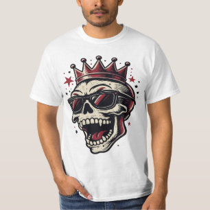 King Rockstar Totenkopf mit Sonnenbrille T-Shirt