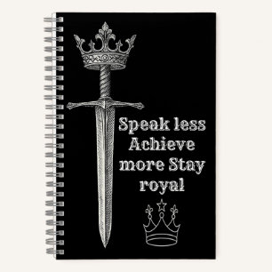 KING – Royal Crown Black Sketch Notebook Boss Id Notizblock