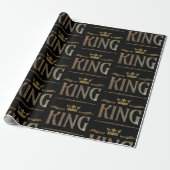 KING Royalty Briefe Kronvatertag Liebe Geschenkpapier (Ungerollt)
