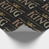 KING Royalty Briefe Kronvatertag Liebe Geschenkpapier (Ecke)