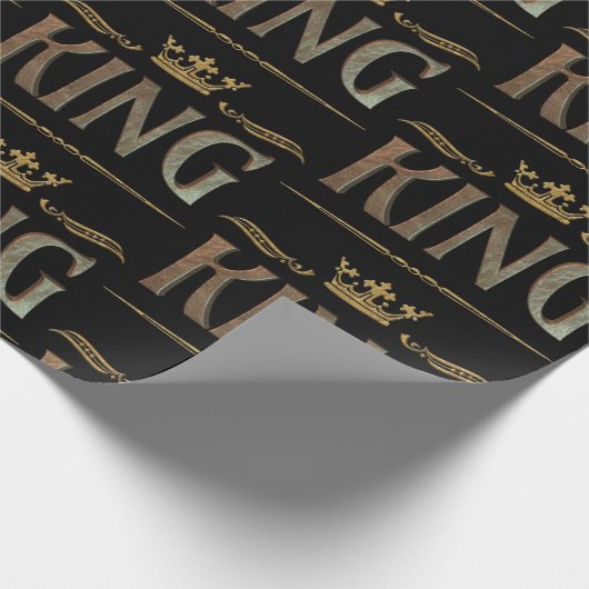 KING Royalty Briefe Kronvatertag Liebe Geschenkpapier (Ecke)