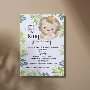 King Safari Baby Dusche Einladung