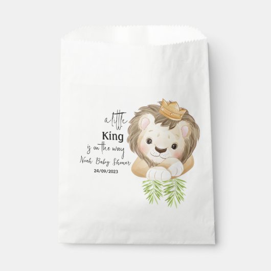 King Safari Baby Dusche Geschenktütchen (Vorderseite)