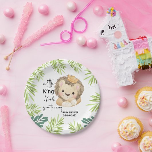 King Safari Baby Dusche Pappteller (Party)