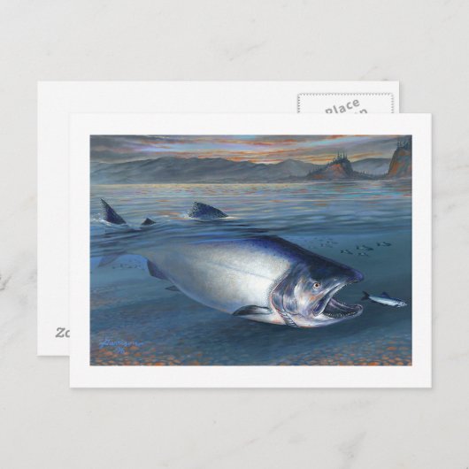 King Salmon Postcard Postkarte (Vorne/Hinten)