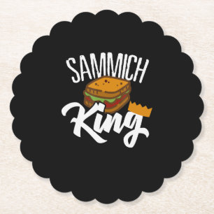 King Sandwich Fars Day Food Diet Koch Artist Gift Untersetzer