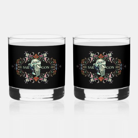 King Sargon Artwork Trinkbehälter Set Whiskyglas (Rückseite)