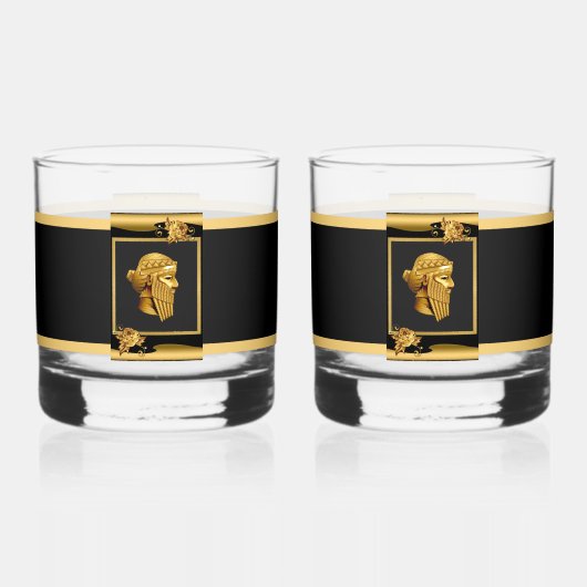 King Sargon Trinkbehälter Set Whiskyglas (Vorderseite)