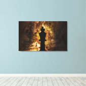 King Schach auf der alten Weltkarte Leinwanddruck (Insitu (Holzboden))