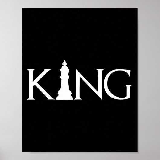 King Schach Piece Halloween Kostümstuhl Lover Poster (Vorne)