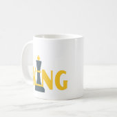 King Schach Player Kaffeetasse (Vorderseite Links)