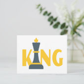 King Schach Player Postkarte (Stehend Vorderseite)