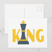King Schach Player Postkarte (Vorne/Hinten)