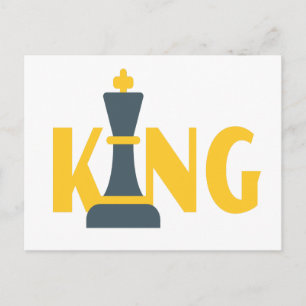 King Schach Player Postkarte
