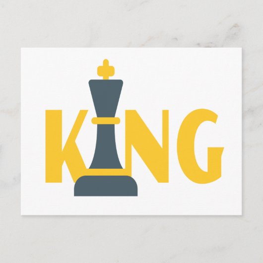 King Schach Player Postkarte (Vorderseite)