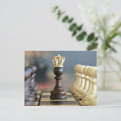 "King" Schach Postkarte (Stehend Vorderseite)