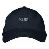 KING-schöne bestickte Super-Visor Baseballkappe (Vorderseite)