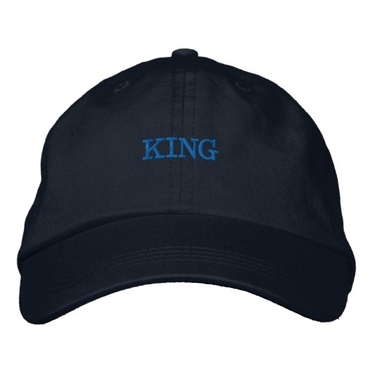 KING-schöne Männerfrauen-Baseball-Visors-Hat Bestickte Baseballkappe (Vorderseite)