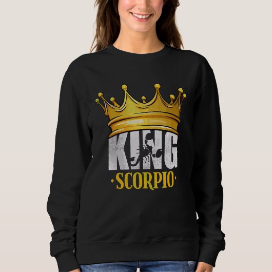 King Scorpio Horoskop Astrologie Zodiac-Zeichen Sweatshirt (Vorderseite)