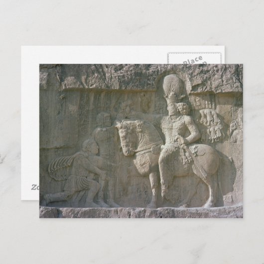 King Shapur I und Valerian Sassanian Postkarte (Vorne/Hinten)