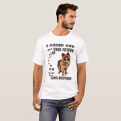 King Shepherd Quote Mama Vater Print, deutscher Hi T-Shirt (Vorne ganz)
