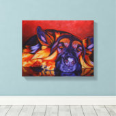 King Shepherd zur Leinwand (Insitu (Holzboden))