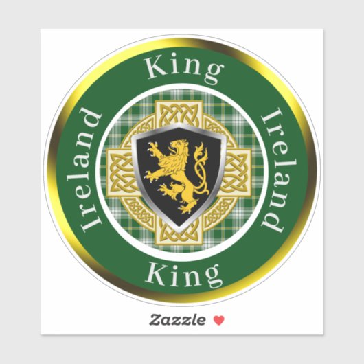 King Shield & Celtic Cross Personalisiert Aufkleber (Blatt)