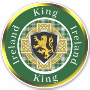 King Shield & Celtic Cross Personalisiert Aufkleber