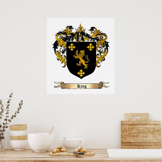 King Shield / Coat of Arms Poster (Küche)