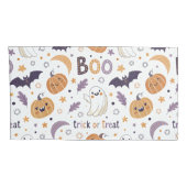 King Size Pillowcase with Cozy Ghosts & Pumpkins Kissenbezug (Rückseite-Rechts)