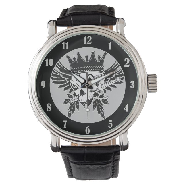King Skull mit Dagger Armbanduhr (Vorderseite)