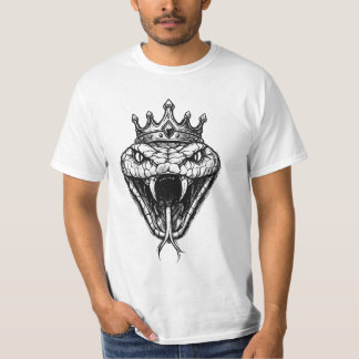 King Snake Crown Tattoo Style T-Shirt